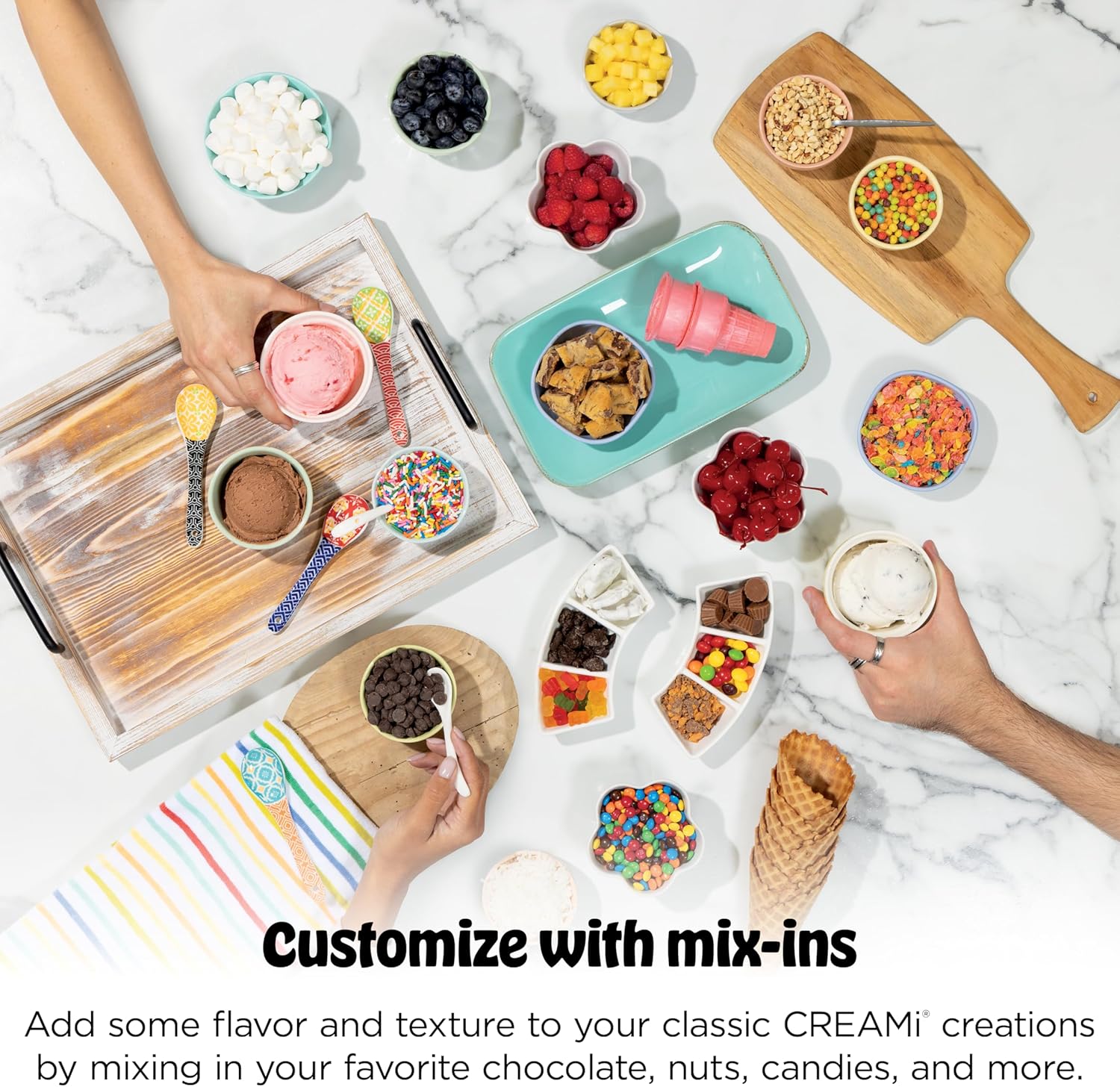 CREAMi 13-in-1 Ice Cream & Soft Serve Maker. Create Sorbet, Milkshakes, Frozen Yogurt & More at Home! Includes Exclusive Soft Serve Handle & (2) 16oz 2-in-1 Pint Tubs. Be the Hit of Every Gathering! |Order Today, Get $100 OFF.