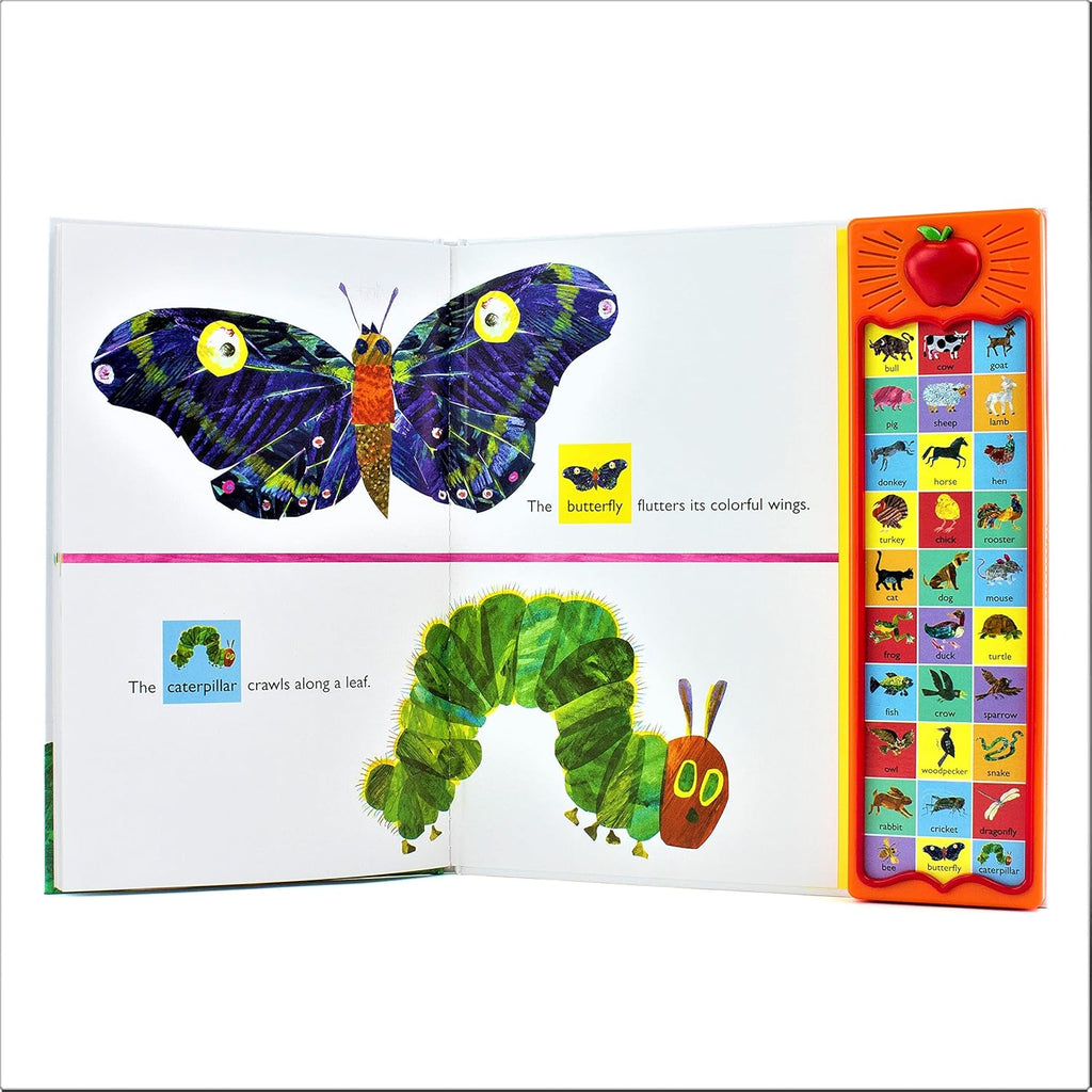 World of Eric Carle, Around the Farm 30-Button Animal Sound Book - Great for First Words - PI Kids Hardcover – Sound Book, January 31, 2013